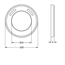 KWC Schubrosette, mit Farbmarkierung, für Thermostat, 2030022726