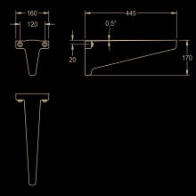 KWC Konsole, VARIUS, MIRANIT, Weiß, 160x170x445 mm, mit Gefälle