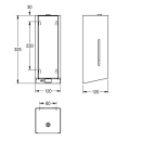 KWC Seifensp, EXOS, Elek, Edelstahl, AP, 120x325x120 mm,...