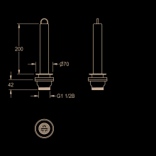 KWC Standrohrventil, VARIUS, DN40, Unterteil Kunststoff, Standrohr Chrom