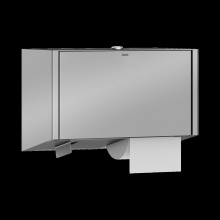 KWC Wc-großrollenhalter, EXOS, Edelstahl, 325x346x130 mm, Aufputz, Rolle 280 mm