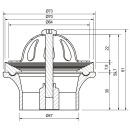 KWC Haubenablaufventil, CAMPUS, für Urinal, G 1...