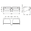 KWC Wc-doppelrollenhalter, RODAN, Edst, 335x98x132 mm,...