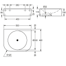 KWC Einzelwaschtisch, ANIMA, Edelstahl, 500x132x400 mm,...