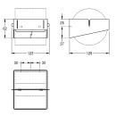 KWC Wc-rollenhalter, EXOS, Edelstahl, 123x62x129 mm, Aufputz