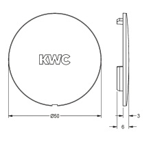 KWC Abdeckplättchen, mit Logo, 2030031443