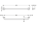 KWC Haltegriff, CONTINA, Edelstahl, 978x78x82 mm,...