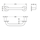 KWC Haltegriff, CONTINA, Edelstahl, 378x78x82 mm,...