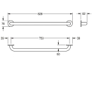 KWC Haltegriff, CONTINA, Edelstahl, 828x78x82 mm,...