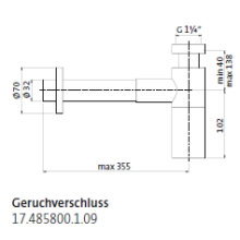 Herzbach LIVING iX Flaschensiphon 1 1/4" Edelstahl