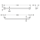 KWC Haltegriff, CONTINA, Edelstahl, 1128x78x82 mm,...