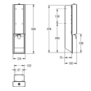 KWC Seifenspender, EXOS, Edelstahl, UP, 124x500x120 mm,...