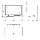 KWC Wc-doppelrollenhalter, EXOS, Edst, 280x193x147 mm,...