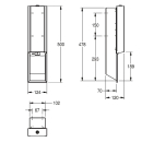 KWC Seifensp, EXOS, Elek, Edelstahl, UP, 124x500x120mm,...