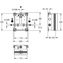 KWC Rohbauset, F3, Systembox R3, Duschen, Warm- und Kaltwasser