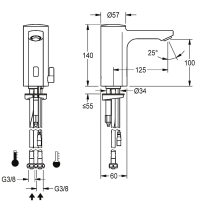 KWC Standbatterie, F5, Elek, Mischer, 5l, für Netzteil