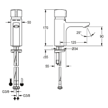 KWC Standbatterie, F5, Hydr, Mischer, 5l