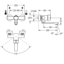 KWC Wandbatterie, F3, Hydr, Mischer, Schwenkauslauf, 220...
