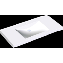 KWC Einzelwaschtisch, QUADRO, MIRANIT, 1000x125x530 mm,...