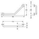 KWC Winkelgriff, CONTINA, Edelstahl, Winkel 135 Grad,...