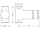KWC Durchgangsventil, F3, Hydraulisch, ohne Mischung,...