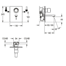 KWC Wascharmatur, F5, Elek, Thermostat, UP, F-set, Ausld....