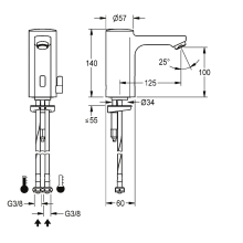 KWC Standbatterie, F5, Elek, Mischer, 3l, Batterie