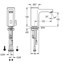 KWC Standbatterie, F5, Elek, Mischer, 3l, für. Netzteil
