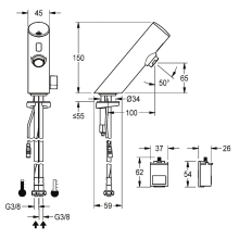 KWC Standbatterie, F3, Elek, Mischer, 3l, Batterie