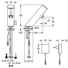 KWC Standbatterie, F3, Elek, Mischer, 3l, Steckernetzteil 230 VAC