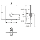 KWC Durchgangsventil, F3, Hydraulisch, O. Mischung,...