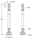 KWC Schlauch, F5, G3/8xM8x1, 380mm, DN6, Sieb, Gerade,...