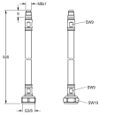 KWC Schlauch, F5, G3/8xM8x1, 520mm, DN6, Gerade, 2030041313