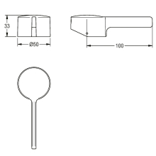 KWC Hebelkappe, F5, Einhebelmischer, 100 mm, 2030041541