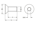 KWC Senkschraube, M4x10, Edelstahl, 2030041947