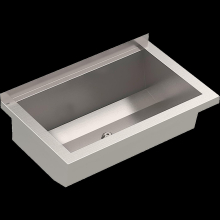 KWC Waschrinne, PLANOX, Edelstahl, Wandmontage, 600x210x382 mm, O. Arm-bank