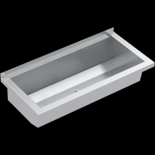 KWC Waschrinne, PLANOX, Edelstahl, Wandmonatge, 800x210x382 mm, O. Arm-bank