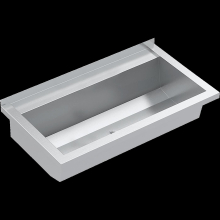 KWC Waschrinne, PLANOX, Edelstahl, W.-mont, 800x210x442 mm, m. Arm-bank