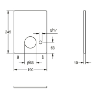 KWC Edelstahlabdeckplatte, F5, 190x245 mm, für Entleerung, 2030045477