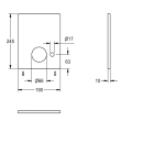 KWC Edelstahlabdeckplatte, F5, 190x245 mm, für...