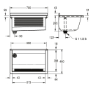KWC Waschtrog, SIRIUS, Edelstahl, 700x328x460 mm, Ablauf...