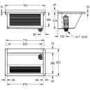 KWC Waschtrog, SIRIUS, Edelstahl, 750x354x500 mm, Ablauf...