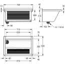 KWC Waschtrog, SIRIUS, Chromstahl, 750x354x500 mm, Ablauf...