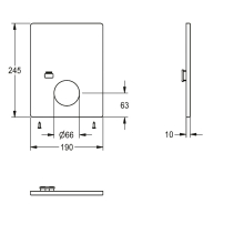 KWC Edelstahlabdeckplatte, F5, 190x245 mm, 2030045819