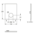KWC Edelstahlabdeckplatte, F5, 190x245 mm, 2030045819