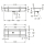 KWC Waschrinne, PLANOX, Edelstahl, W.-mont, 2100x210x382 mm, O. Arm-bank