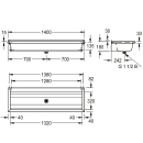 KWC Waschrinne, PLANOX, Edelstahl, W.-mont, 1400x210x442...