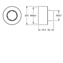 KWC Schraubrosette, F5, für Wasserans, 2030046777