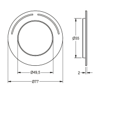 KWC Rosette, F5, mit Farbmarkierung, 2030047081