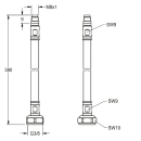 KWC Schlauch, F5, G3/8xM8x1, 380mm, DN6, Gerade, 2030048523